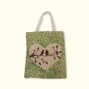 Hearth handcrafted bag with warm, cozy pattern, crafted lovingly by skilled children.
